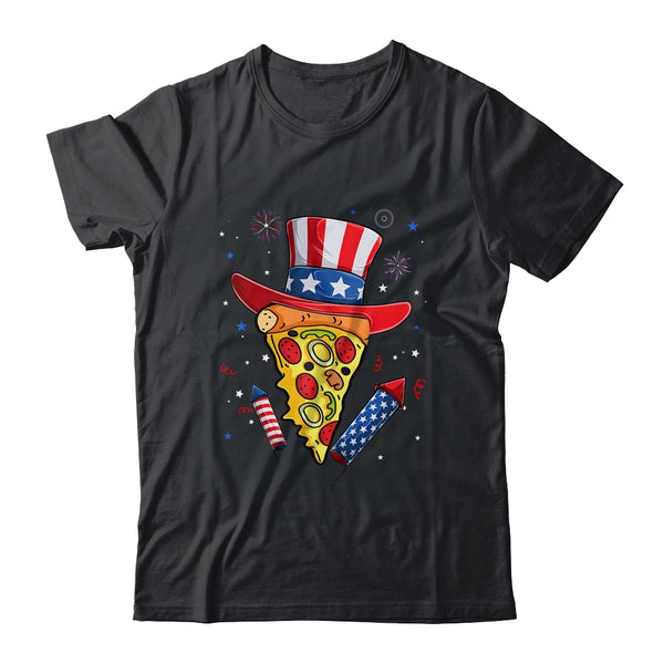 Pizza US Flag Hat Firecracker 4th Of July Food Patriotic Classic T Shirt Black 600x 3.jpg