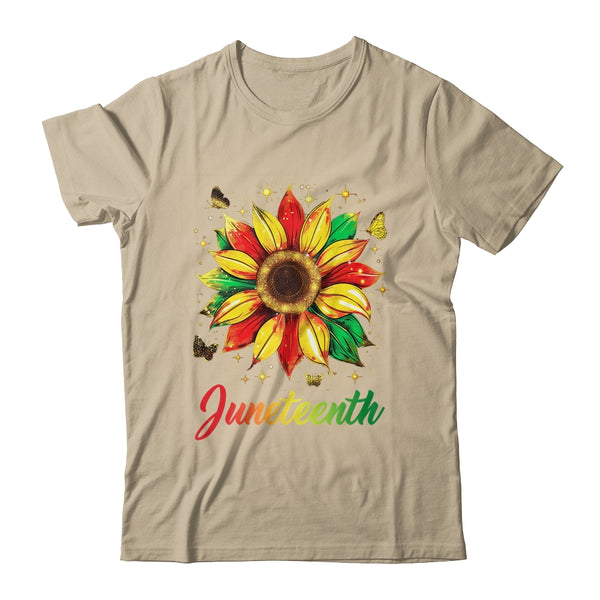 Juneteenth Sunflower Black African American Women Men Girls Classic T Shirt Sand 600x 2.jpg