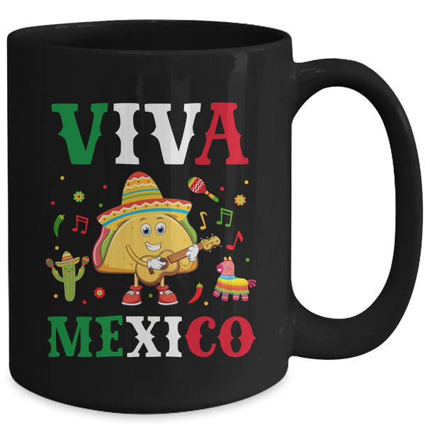 Mexican Viva Mexico Independence Day Flag Taco Kids Women Mug 15oz Mug Black back 600x 1.jpg