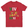 Viva Mexico Boy Girl Maracas Guitar Mexican Independence Kid Youth Youth T Shirt Red 600x.jpg