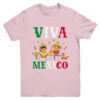 Viva Mexico Boy Girl Maracas Guitar Mexican Independence Kid Youth Youth T Shirt Light Pink 600x.jpg