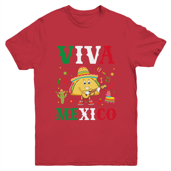 Mexican Viva Mexico Independence Day Flag Taco Kids Women Youth Youth T Shirt Red 600x 1.jpg