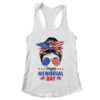 Happy Memorial Day 4th Of July Messy Bun American Flag Women s Ideal Racerback Tank White 600x 3.jpg