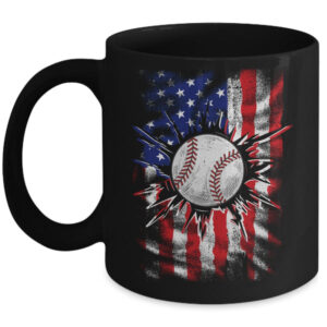 Patriotic Baseball 4th Of July Men USA American Flag Boys Mug 11oz Mug Black front 600x 2.jpg