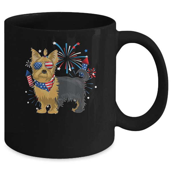 Yorkie Dog American USA Flag 4th of July Men women Lover Mug 11oz Mug Black back 600x.jpg