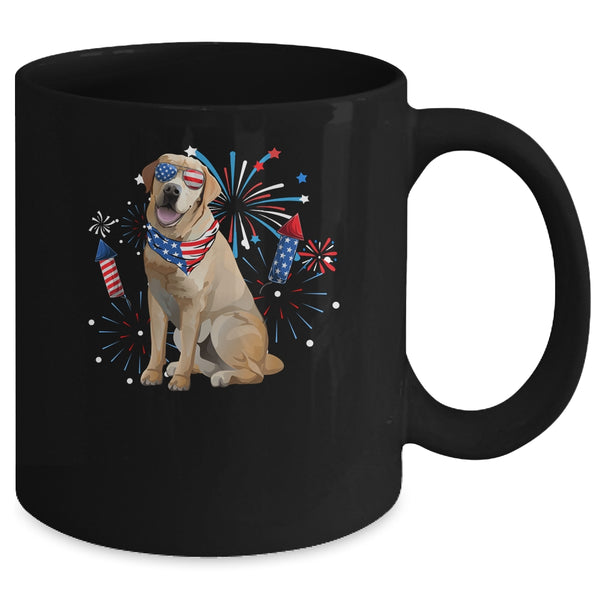 Labrador Dog American USA Flag 4th of July Men women Lover Mug 11oz Mug Black back 600x.jpg