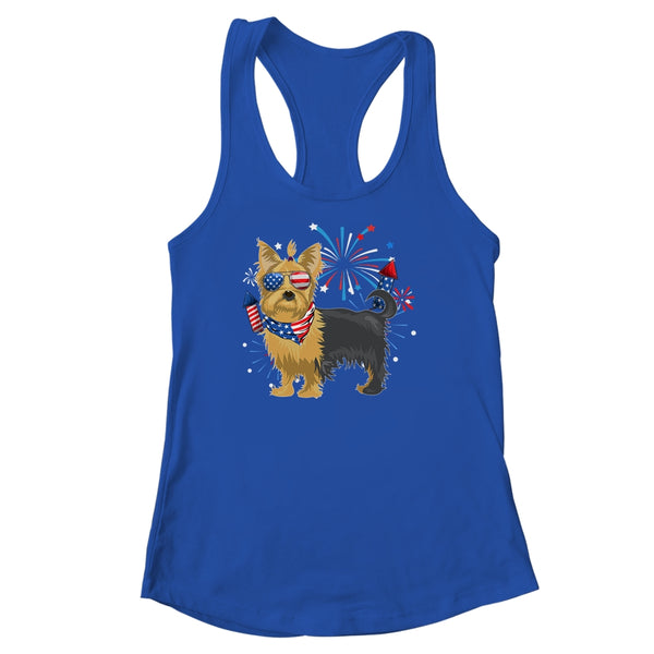 Yorkie Dog American USA Flag 4th of July Men women Lover Women s Ideal Racerback Tank Royal 600x.jpg