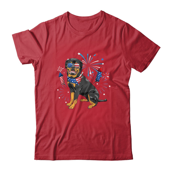 Rottweiler Dog American USA Flag 4th of July Men women Lover Classic T Shirt Red 600x.jpg