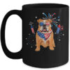 Bulldog Dog American USA Flag 4th of July Men women Lover Mug 15oz Mug Black front 600x.jpg