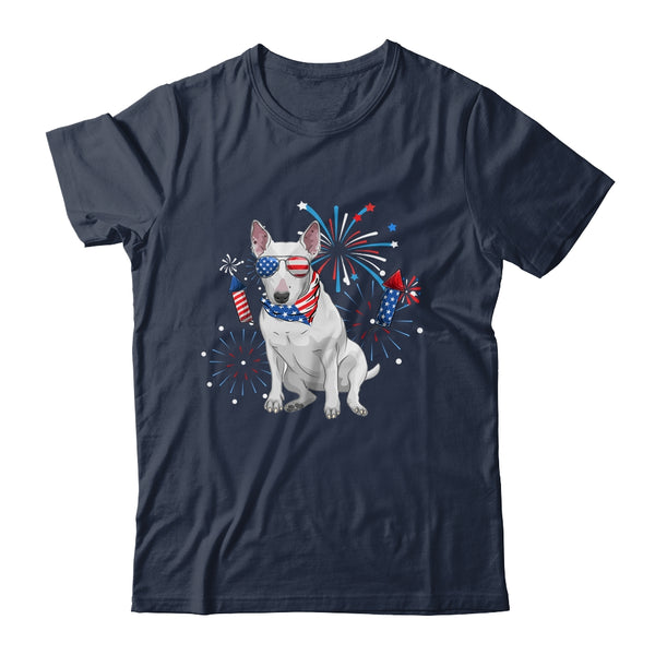 Bull Terrier Dog American USA Flag 4th of July women Lover Classic T Shirt Navy 600x.jpg