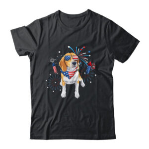 Beagle Dog American USA Flag 4th of July Men women Lover Classic T Shirt Black 600x.jpg