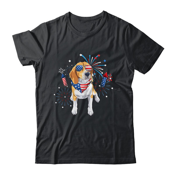 Beagle Dog American USA Flag 4th of July Men women Lover Classic T Shirt Black 600x.jpg