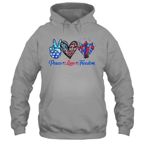 Peace Love Freedom 4th Of July Us Flag Fireworks Pullover Hoodie Sport Grey 600x.jpg