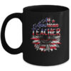 All American Teacher Sunflower American Flag 4th Of July Mug 11oz Mug Black front 600x.jpg