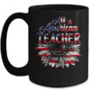 All American Teacher Sunflower American Flag 4th Of July Mug 15oz Mug Black front 600x.jpg