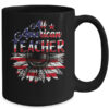 All American Teacher Sunflower American Flag 4th Of July Mug 15oz Mug Black back 600x.jpg