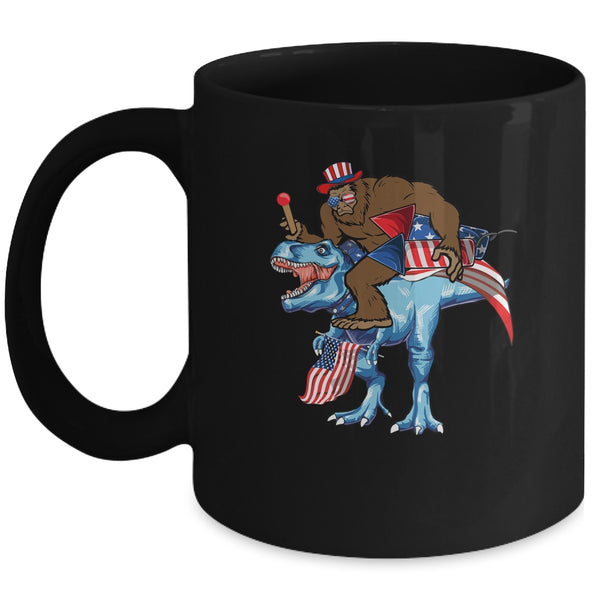 Bigfoot riding Dinosaur USA Flag 4th Of July America Mug 11oz Mug Black 600x.jpg Bigfoot riding Dinosaur USA Flag 4th Of July America Mug 11oz Mug Black 600x.jpg