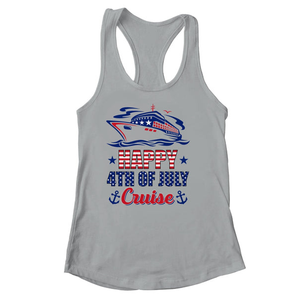 Happy 4th Of July Cruise Patriotic American Cruising Women s Ideal Racerback Tank Heather Grey 600x.jpg
