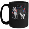 Siberian Husky Dog American USA Flag 4th of July women Lover Mug 15oz Mug Black front 600x.jpg