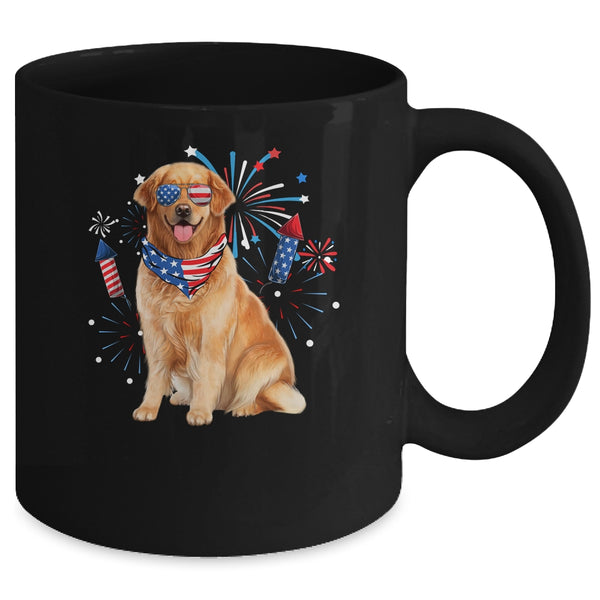 Golden Retriever Dog American USA Flag 4th of July Men Lover Mug 11oz Mug Black back 600x 1.jpg