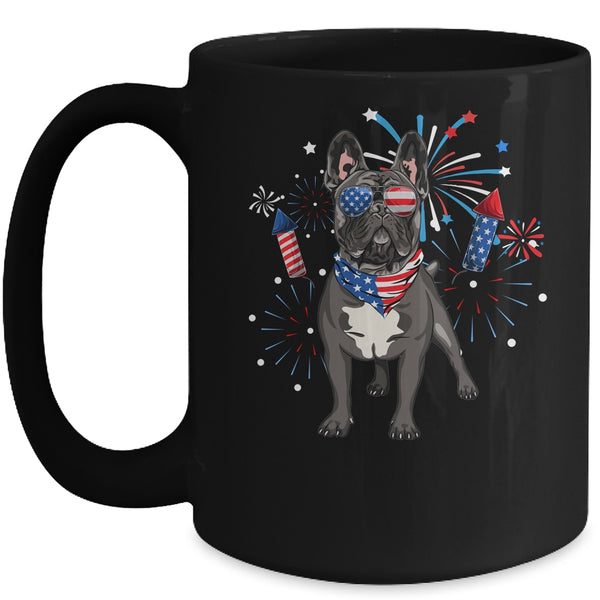 French Bulldog Dog American USA Flag 4th of July women Lover Mug 15oz Mug Black front 600x.jpg
