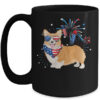 Corgi Dog American USA Flag 4th of July Men women Lover Mug 15oz Mug Black front 600x.jpg