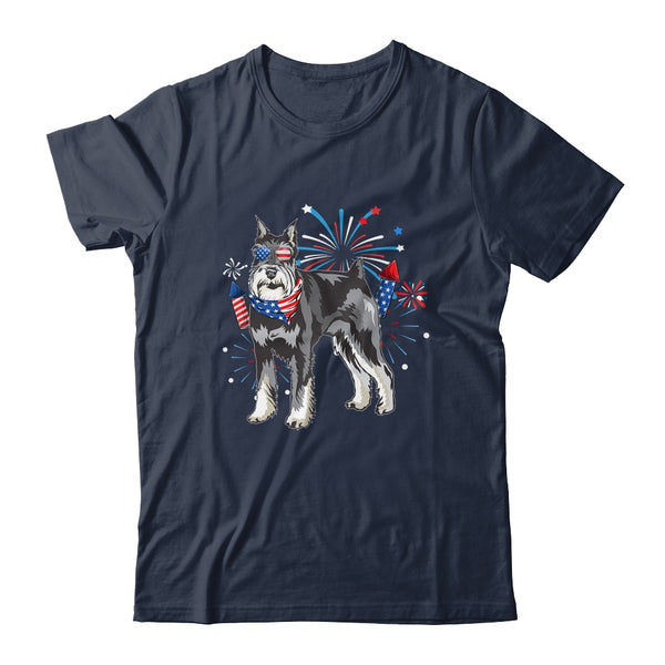 Schnauzer Dog American USA Flag 4th of July Men women Lover Classic T Shirt Navy 600x.jpg