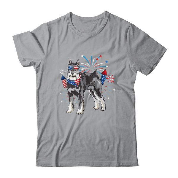 Schnauzer Dog American USA Flag 4th of July Men women Lover Classic T Shirt Sport Grey 600x.jpg