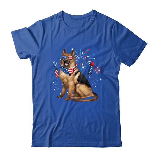 German Shepherd Dog American USA Flag 4th of Jul women Lover Classic T Shirt Royal 600x.jpg
