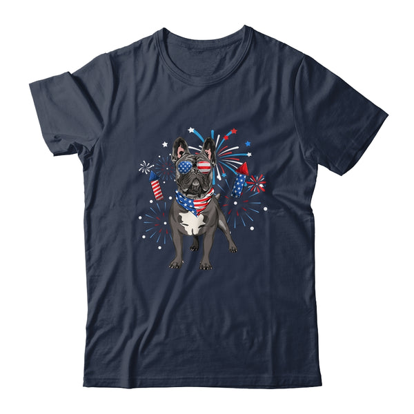 French Bulldog Dog American USA Flag 4th of July women Lover Classic T Shirt Navy 600x.jpg
