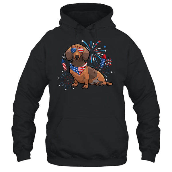 Dachshund Dog American USA Flag 4th of July Men women Lover Pullover Hoodie Black 600x 1.jpg