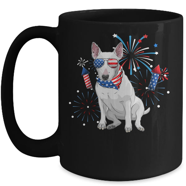 Bull Terrier Dog American USA Flag 4th of July women Lover Mug 15oz Mug Black front 600x.jpg