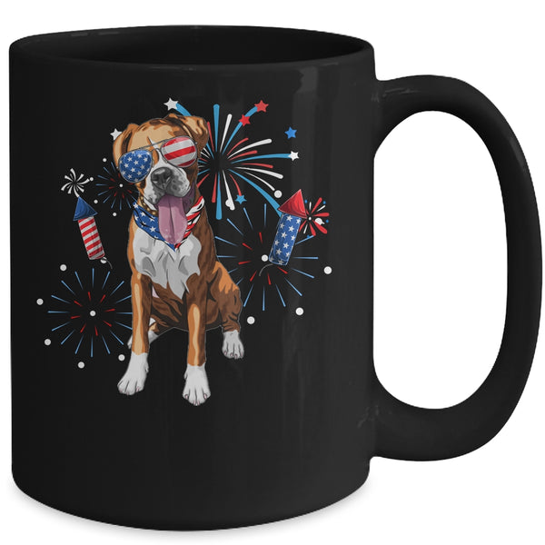 Boxer Dog American USA Flag 4th of July Men women Lover Mug 15oz Mug Black back 600x 1.jpg