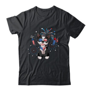 Boston Terrier Dog American USA Flag 4th of July Lover Classic T Shirt Black 600x.jpg