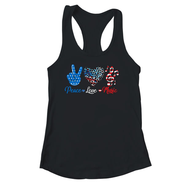 Peace Love Music US Flag 4th Of July Music Teacher Patriotic Women s Ideal Racerback Tank Black 600x 1.jpg