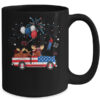 Funny Moose Riding Red Truck USA Flag Patriotic 4th Of July Mug 15oz Mug Black back 600x.jpg