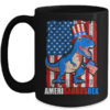Dinosaur 4th of July Kids Boys Men Amerisaurus T Rex Funny Mug 15oz Mug Black front 600x.jpg
