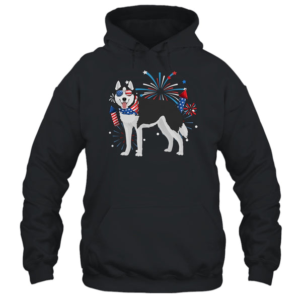 Siberian Husky Dog American USA Flag 4th of July women Lover Pullover Hoodie Black 600x 1.jpg