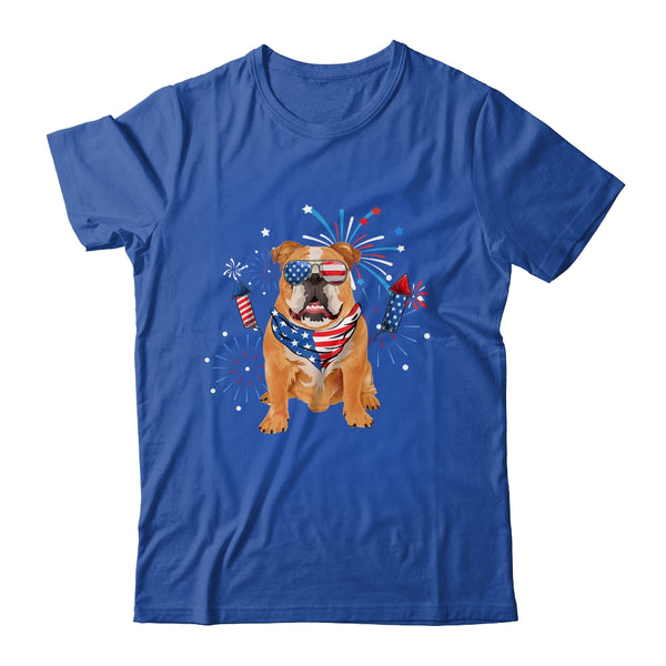 Bulldog Dog American USA Flag 4th of July Men women Lover Classic T Shirt Royal 600x.jpg