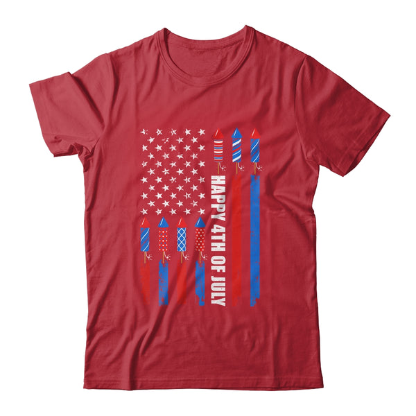Happy 4th Of July American Flag Fireworks Patriotic Classic T Shirt Red 600x 1.jpg