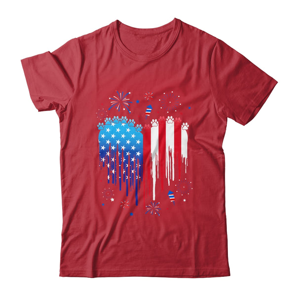 American Dog Cat USA Flag Distressed 4th Of July Classic T Shirt Red 600x.jpg