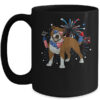 Pitbull Dog American USA Flag 4th of July Men women Lover Mug 15oz Mug Black front 600x 1.jpg