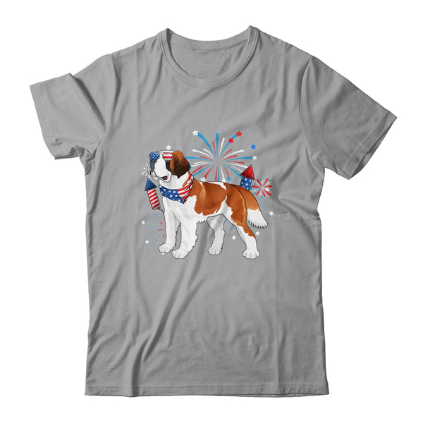 Saint Bernard Dog American USA Flag 4th of July women Lover Classic T Shirt Sport Grey 600x 1.jpg