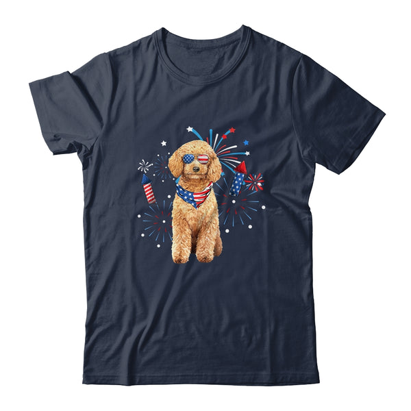 Poodle Dog American USA Flag 4th of July Men women Lover Classic T Shirt Navy 600x.jpg