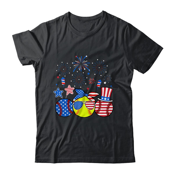 Softball Lover Patriotic 4th Of July Independence Day Classic T Shirt Black 600x 1.jpg