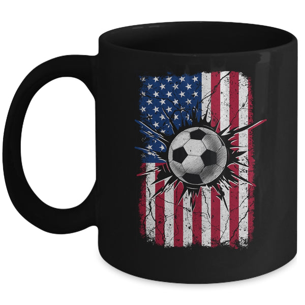 Vintage Soccer 4th of July Men USA American Flag Boys Mug 11oz Mug Black front 600x.jpg