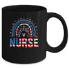 Nurse Stethoscope Rainbow Memorial Day 4th Of July Nursing Mug 11oz Mug Black back 600x.jpg