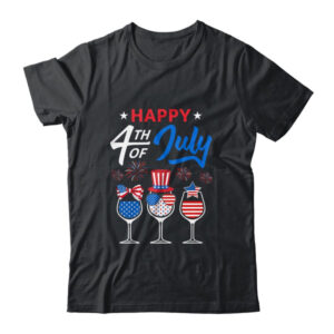 Red White Blue Wine Glass USA Flag Happy 4th Of July Classic T Shirt Black 600x.jpg