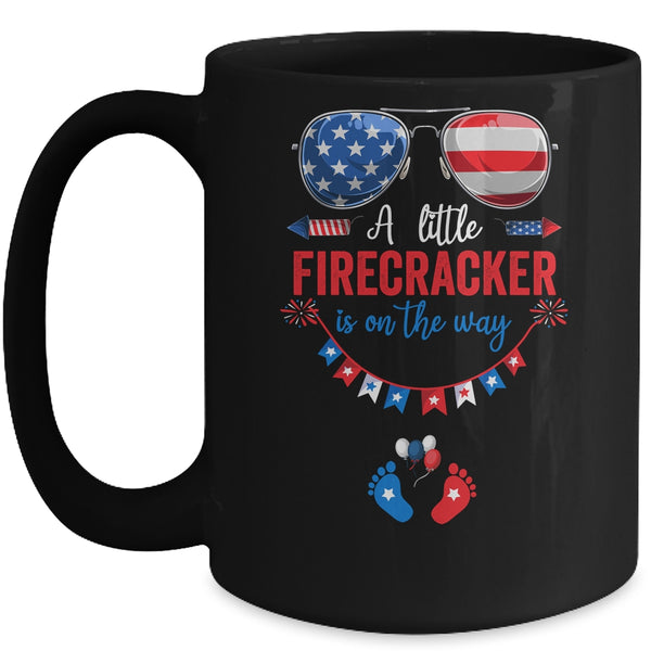 4th Of July Pregnancy Announcement Couples Baby Reveal Mug 15oz Mug Black 600x.jpg
