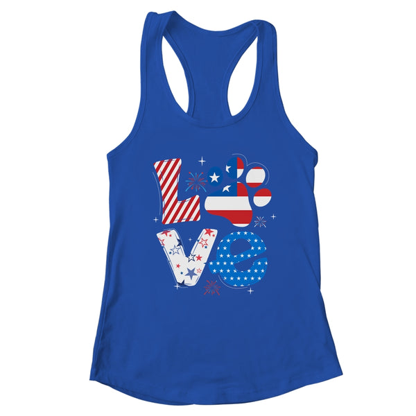 Love Dog Paw American Flag Tie Dye Dog Lover 4Th Of July Women s Ideal Racerback Tank Royal 600x.jpg